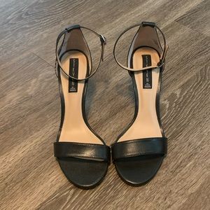 Great condition Steven black kitten heels with ankle strap. Size 9.